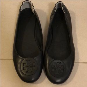 Tory Burch all black flats
